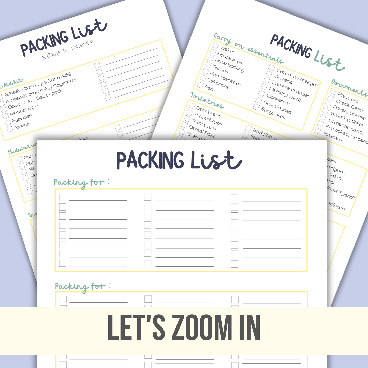 Ultimate packing list, stress free vacation